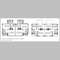 Horace Field, Pair of cottages at Ripley, Plans, Elder-Duncan, J.H., Country cottages, p.51.jpg